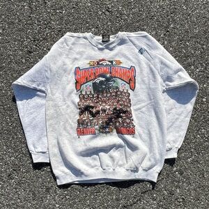 Vintage NEW! Denver Broncos Football Super Bowl XXXII Champions Sweatshirt Sz L